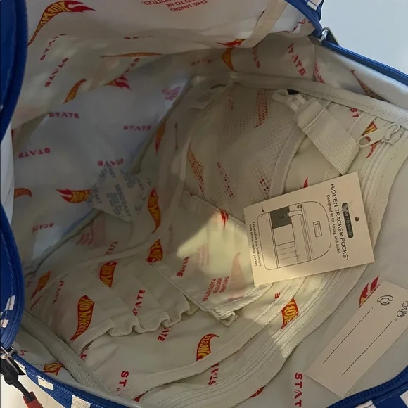 STATE Bags Kane Hot Wheels Check Blue and White Kids Backpack - Picture 10 of 10